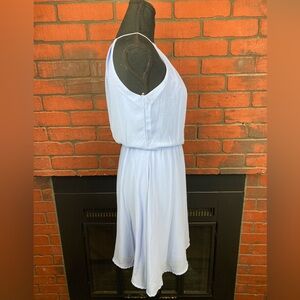 LUSH Sky Blue Sleeveless Chiffon Lined Blouson Dress Womens Size XS